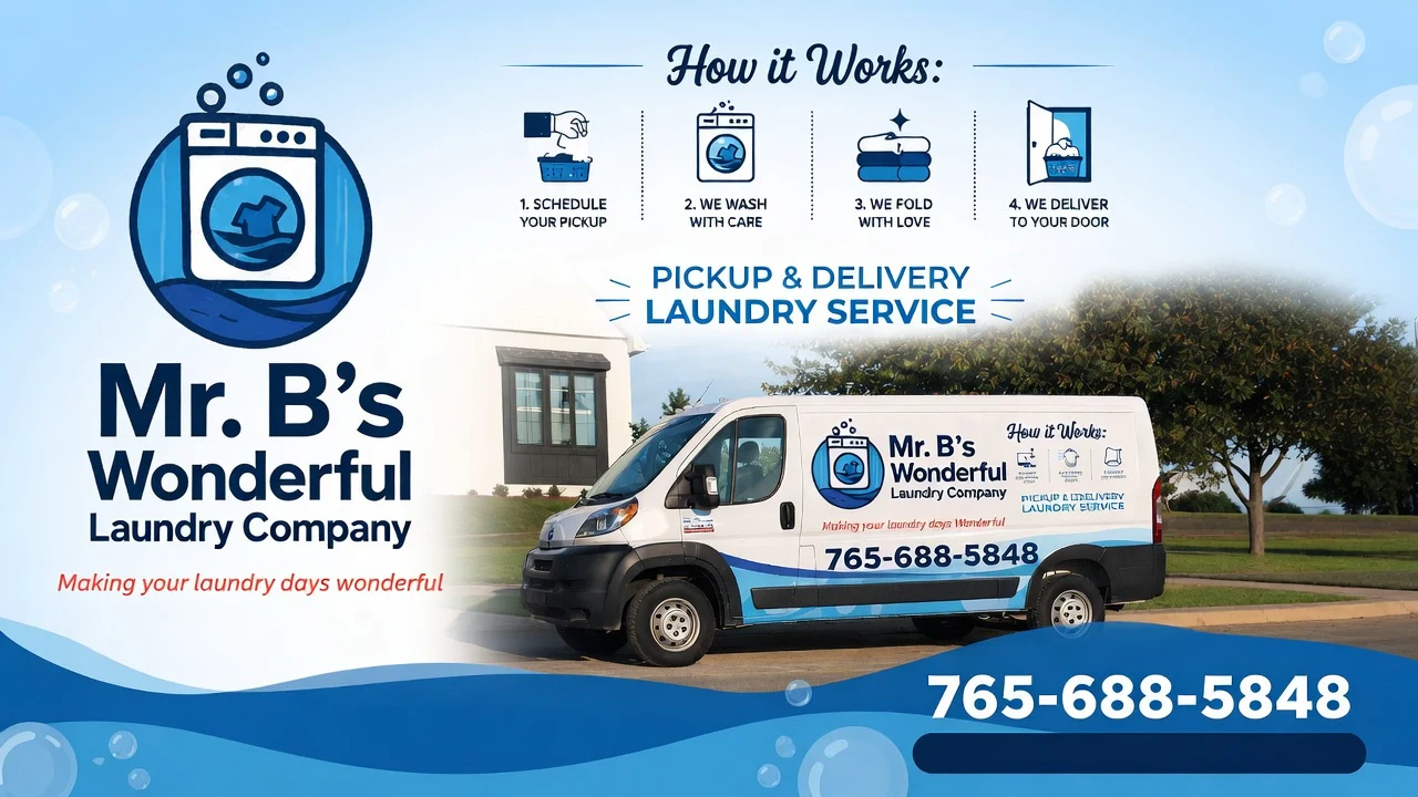 Mr. B’S Laundry Pickup And Delivery Advertising Banner